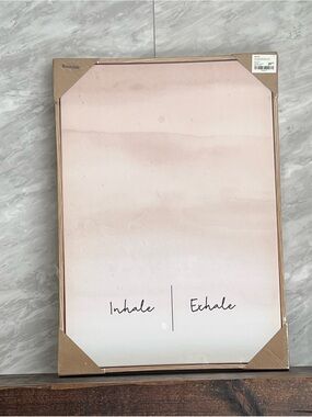 Inhale Exhale Pink Ombre Wall Art